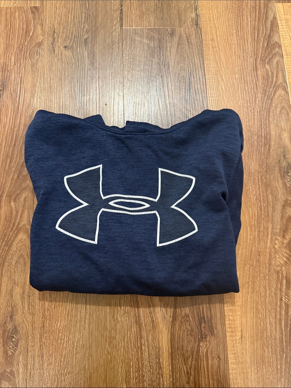 Boys Under Armour Navy Hoodie with White Logo